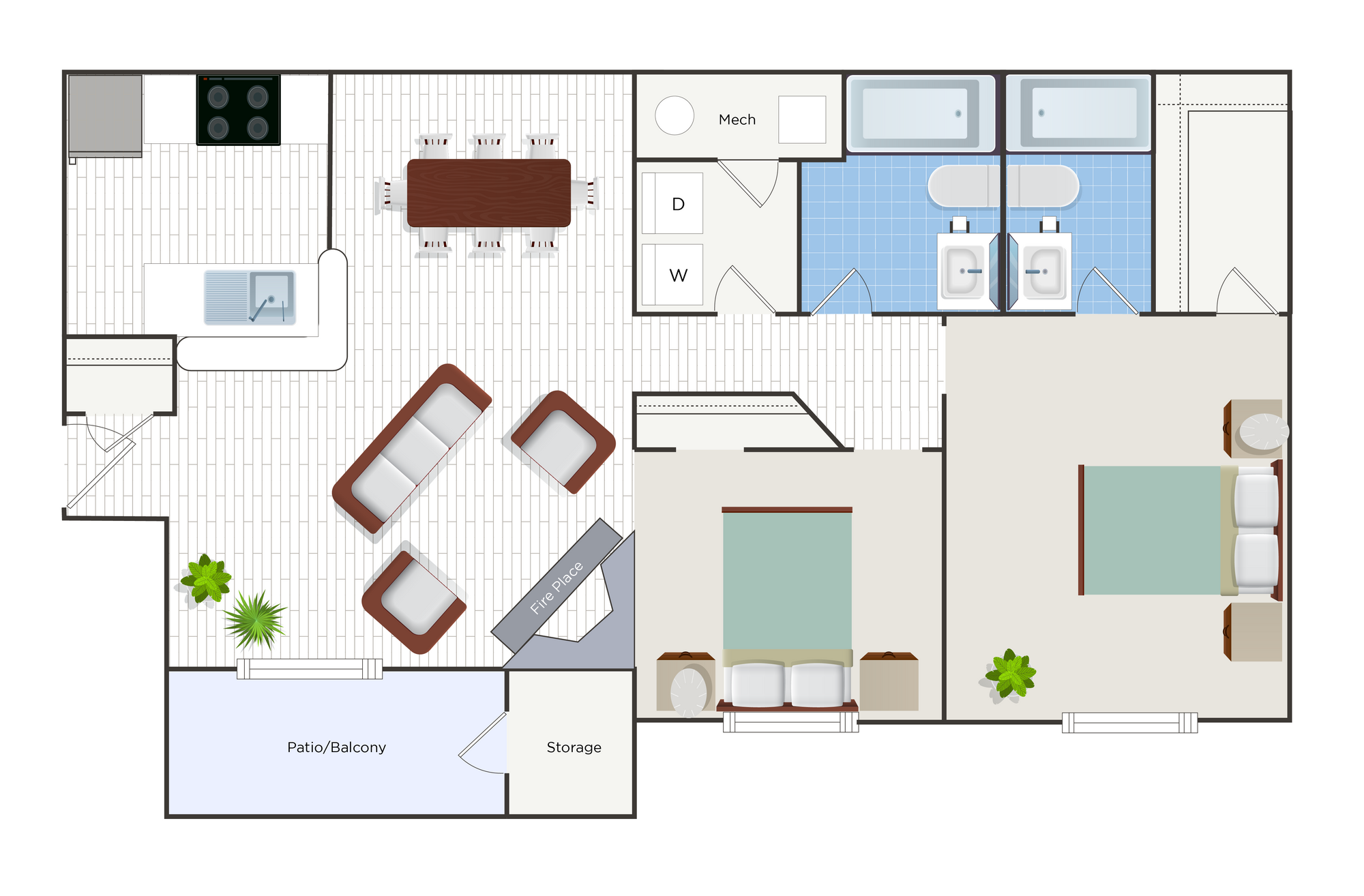 B2R2 floor plan