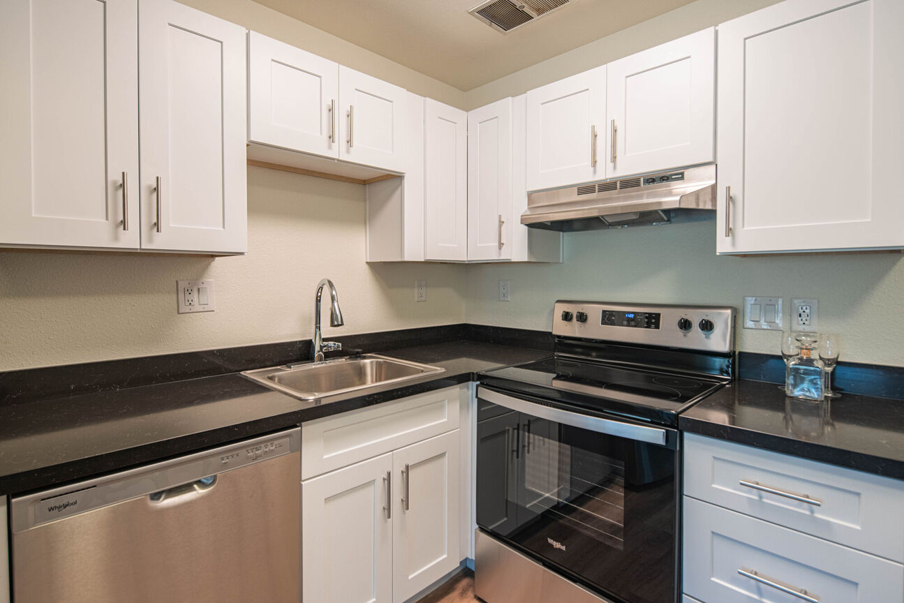 Apartment kitchen at Phoenix Manor.