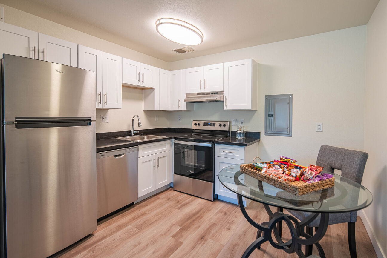 Apartment kitchen at Phoenix Manor.