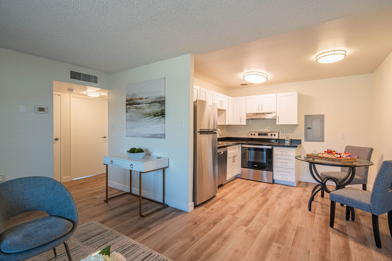 Apartment kitchen at Phoenix Manor.