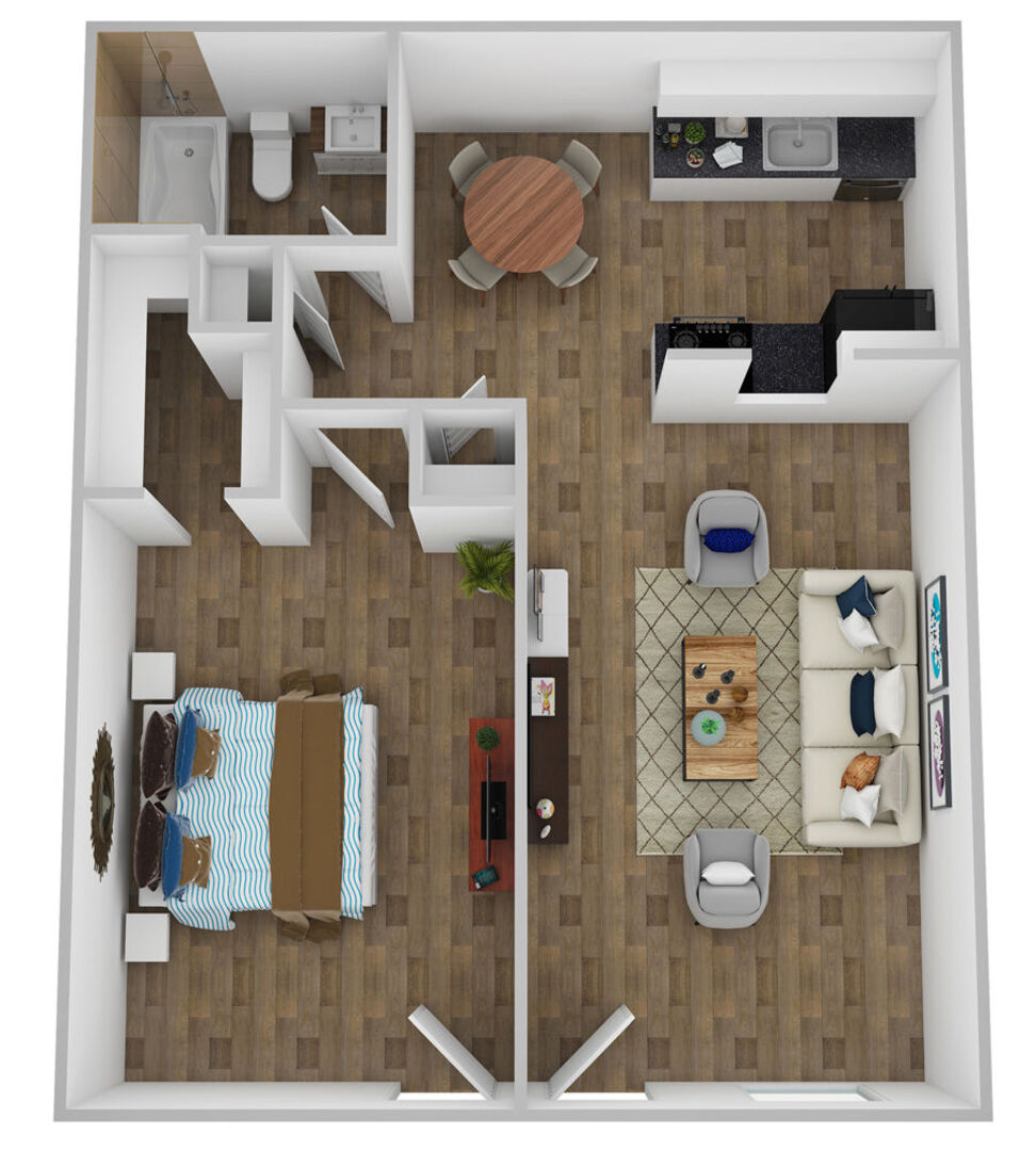1 Bedroom A floor plan