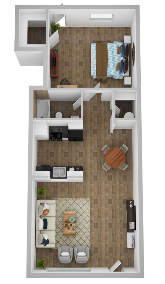 1 Bedroom C floor plan