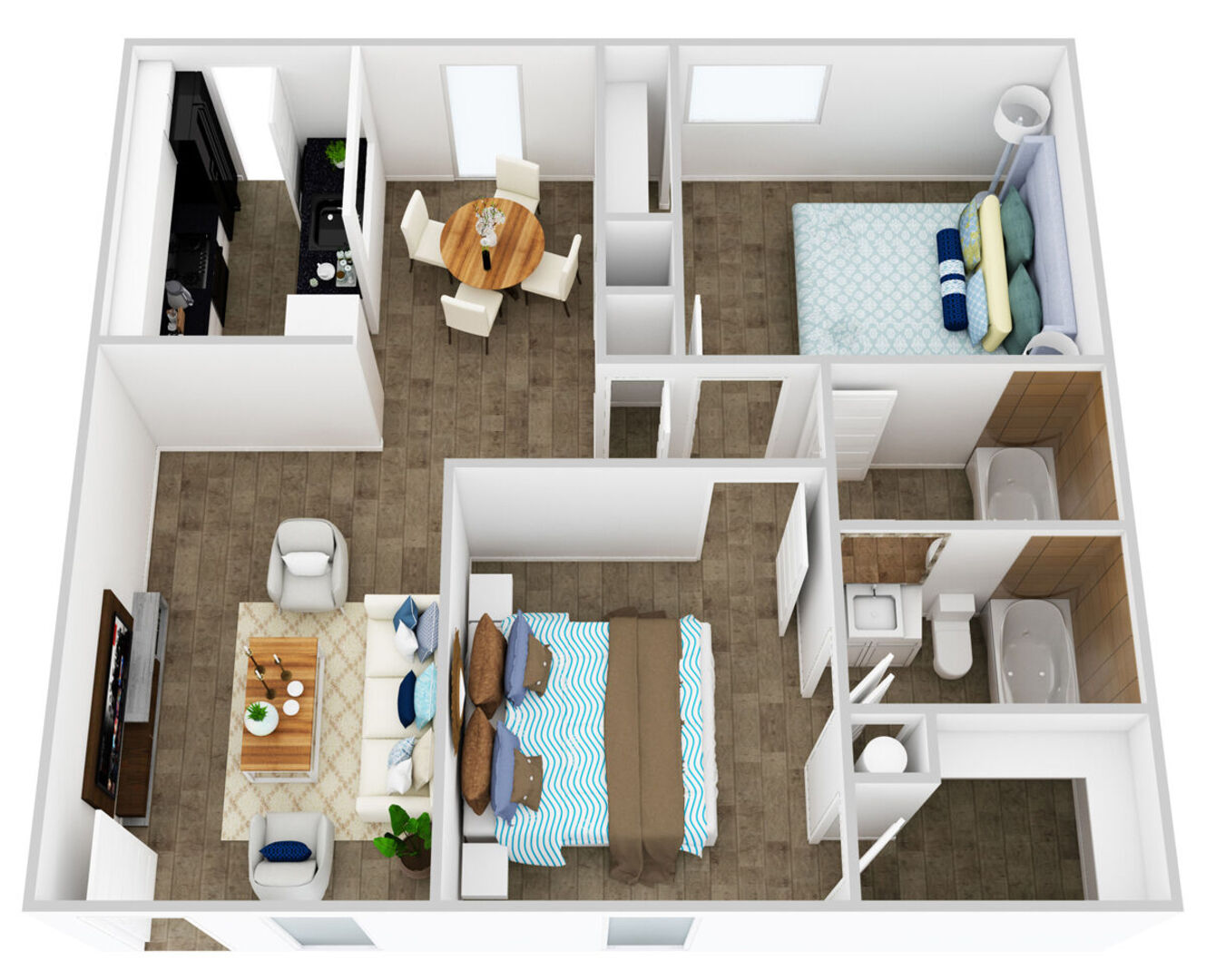 2 Bedroom B floor plan