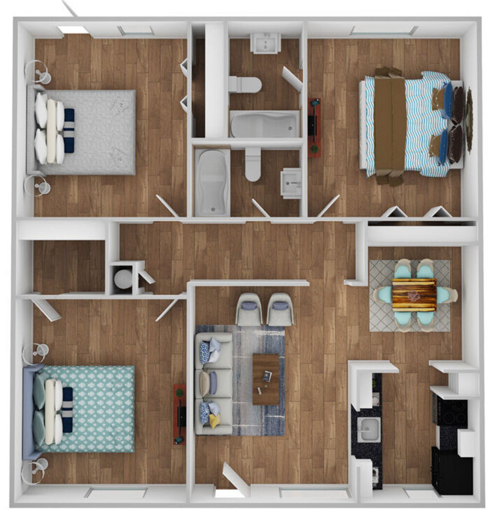 3 Bedroom A floor plan