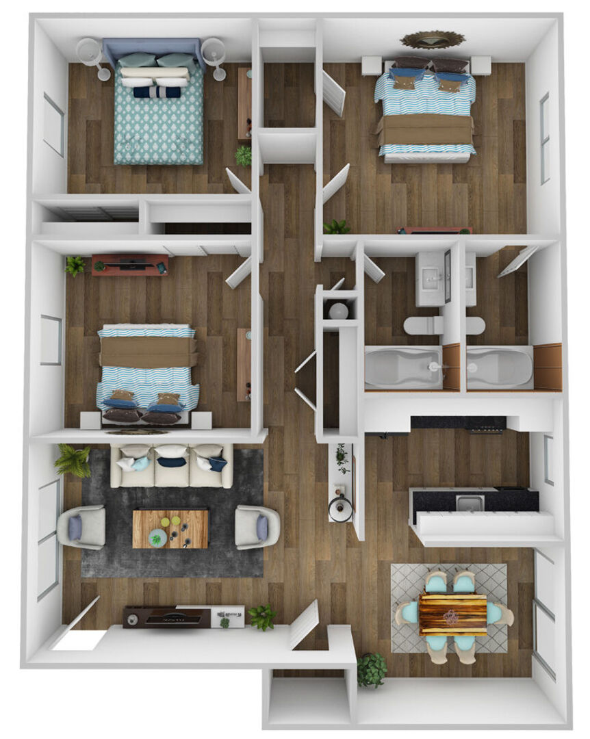 3 Bedroom C floor plan