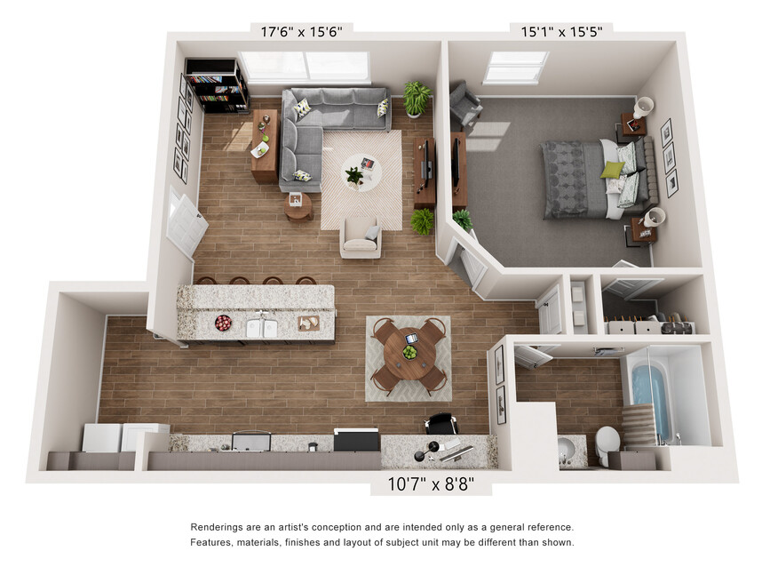 One Bedroom floor plan
