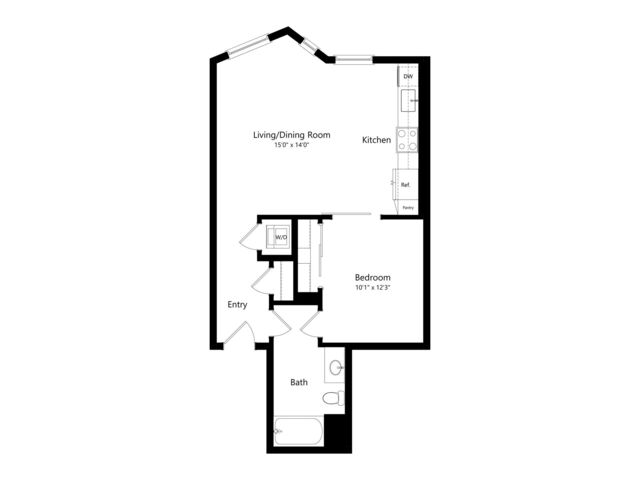 1 Bed |  1 Bath |  "apartment"