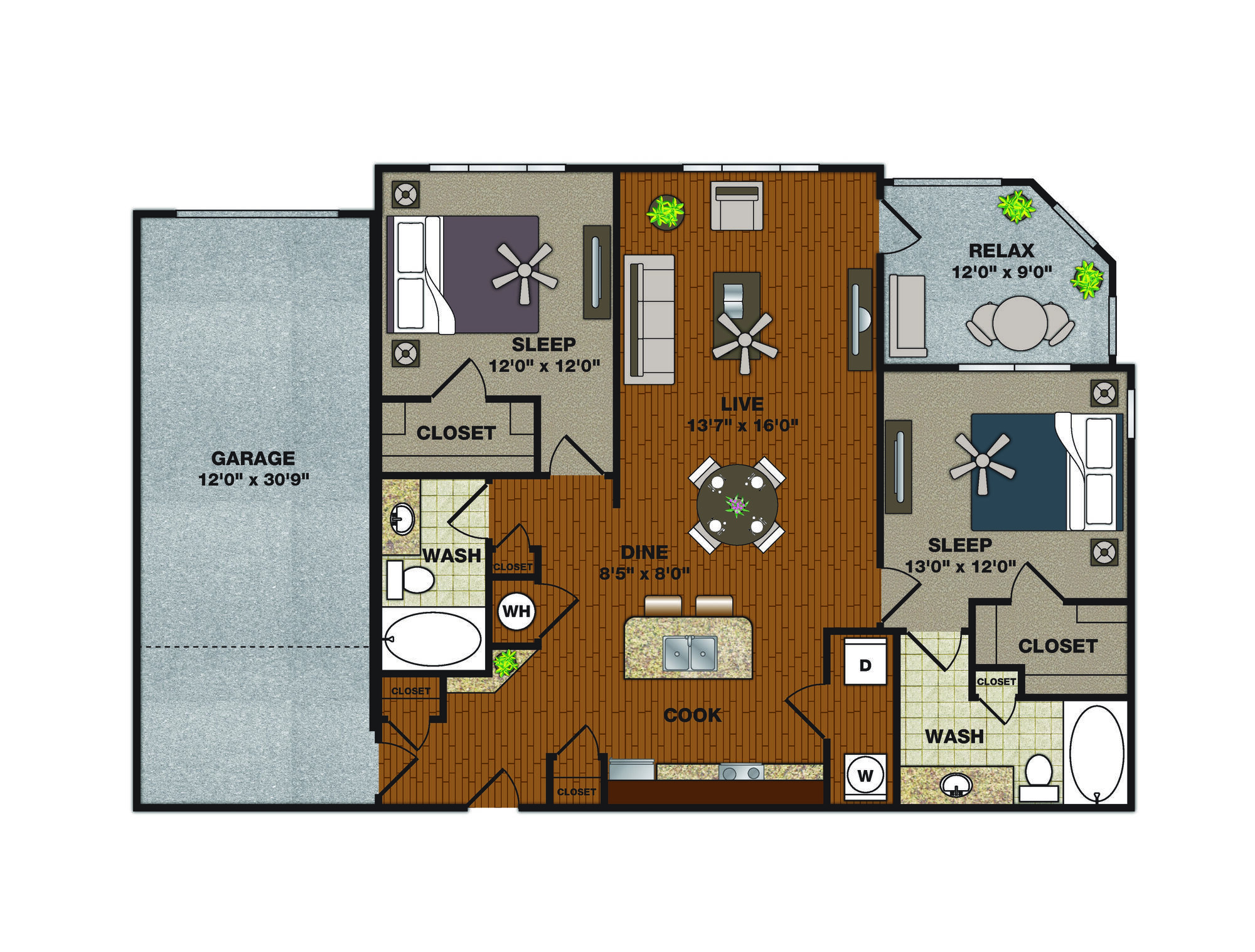 B1  W/Garage floor plan
