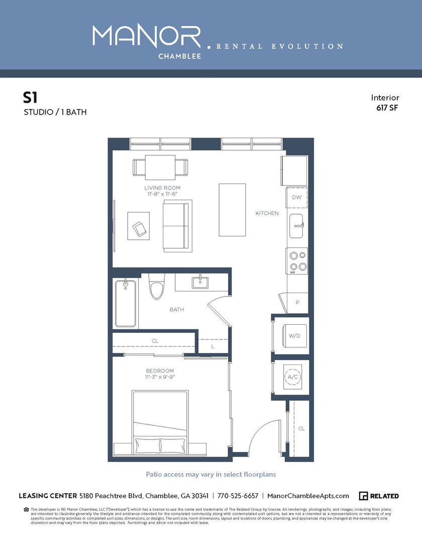 Studio Apartment – 5180 PEACHTREE BLVD #451, Chamblee, GA 30341