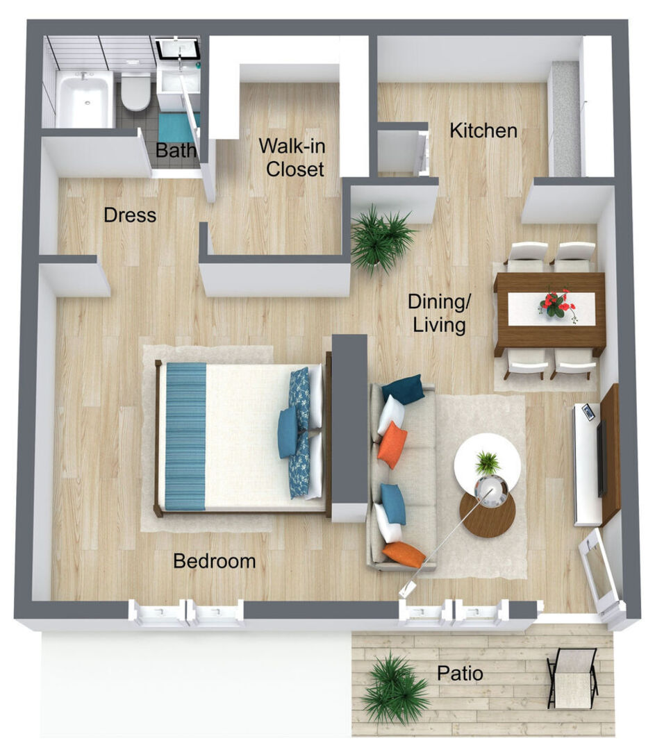 Studio Apartment – 5310 Lost Forest Dr #126, Houston, TX 77092