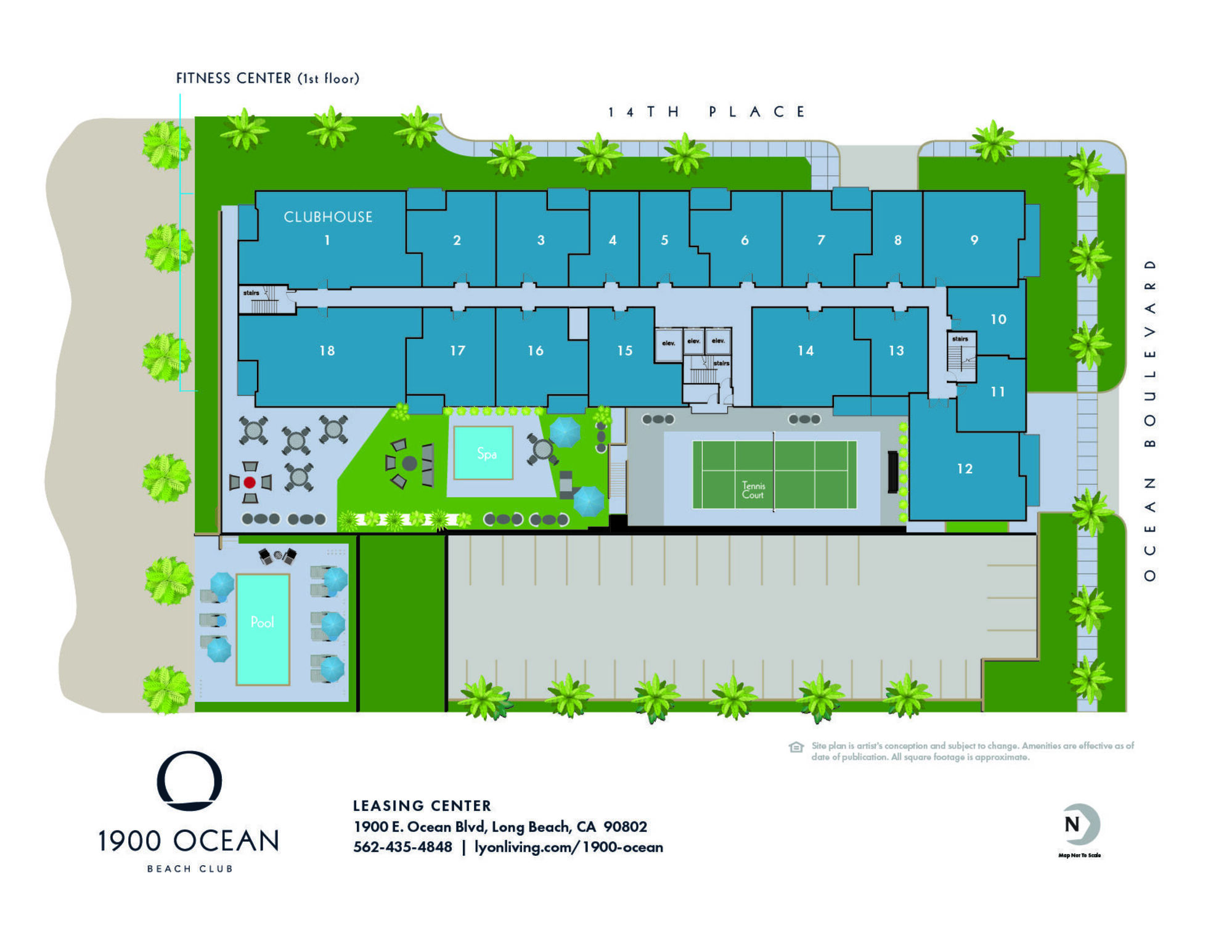 1900 Ocean Beach Club Site Map