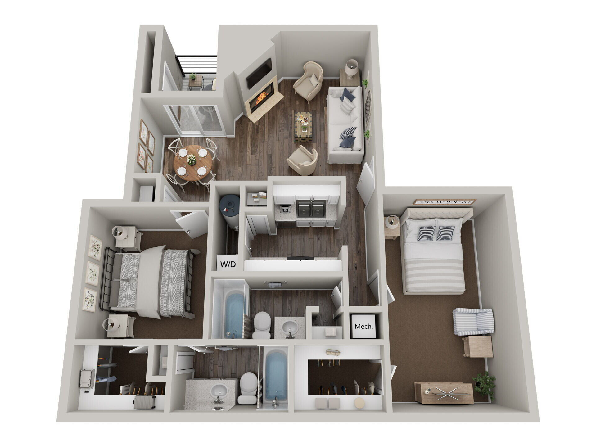 2x2 floor plan