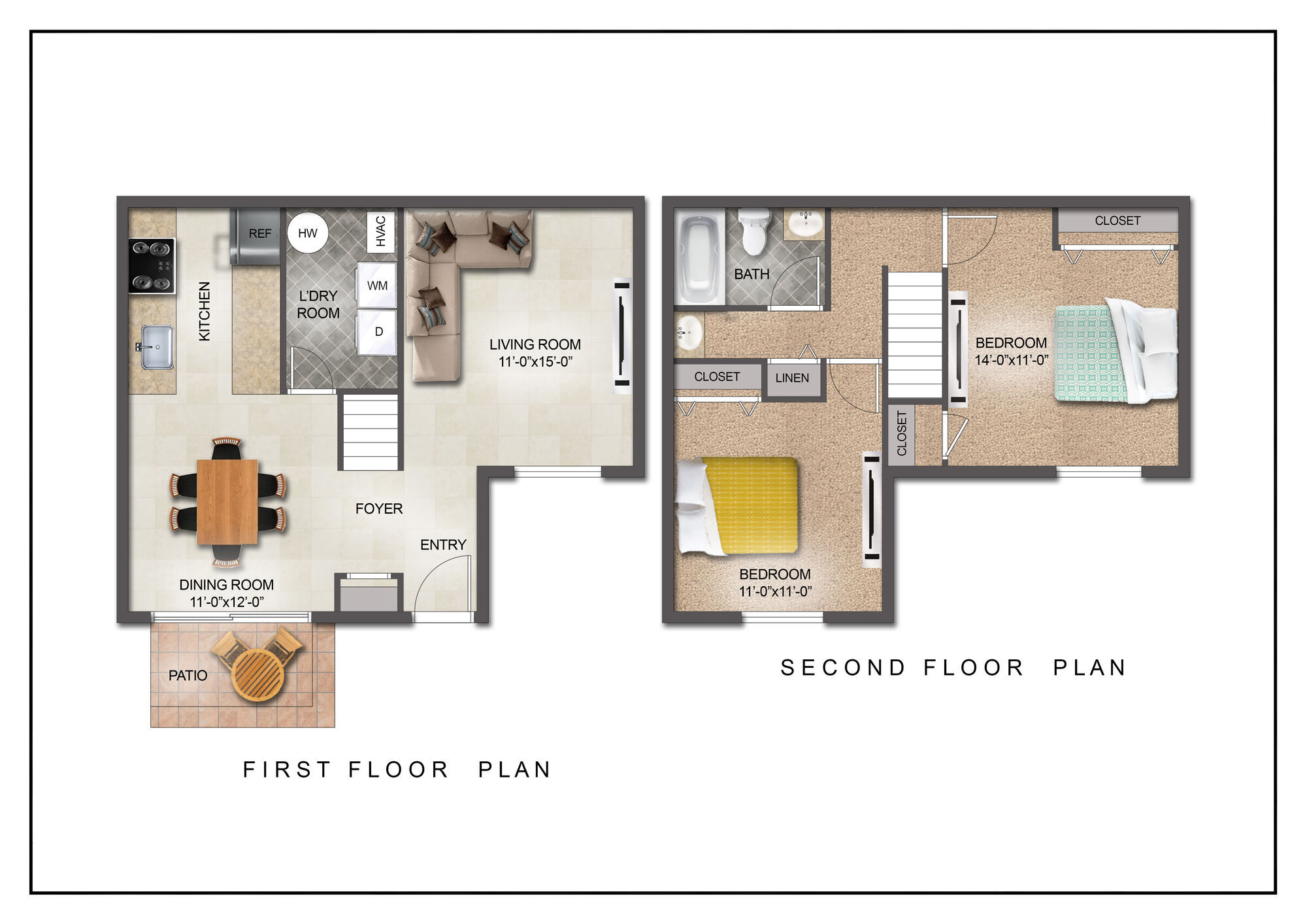 Two Bedroom floor plan