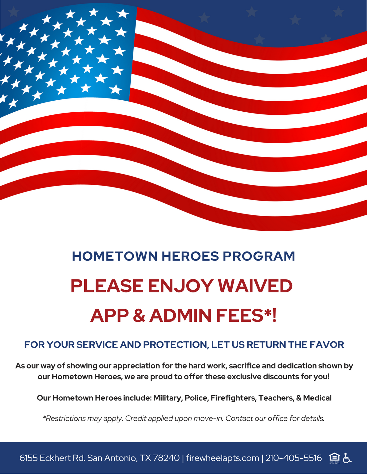 Hometown Heroes Discounts flyer