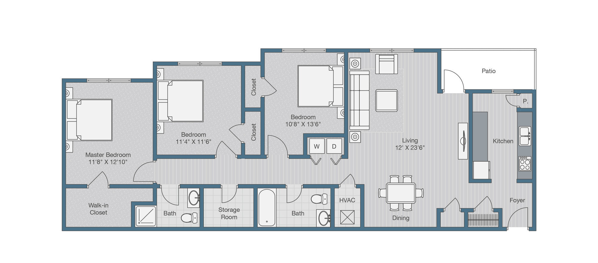 3x2 floor plan