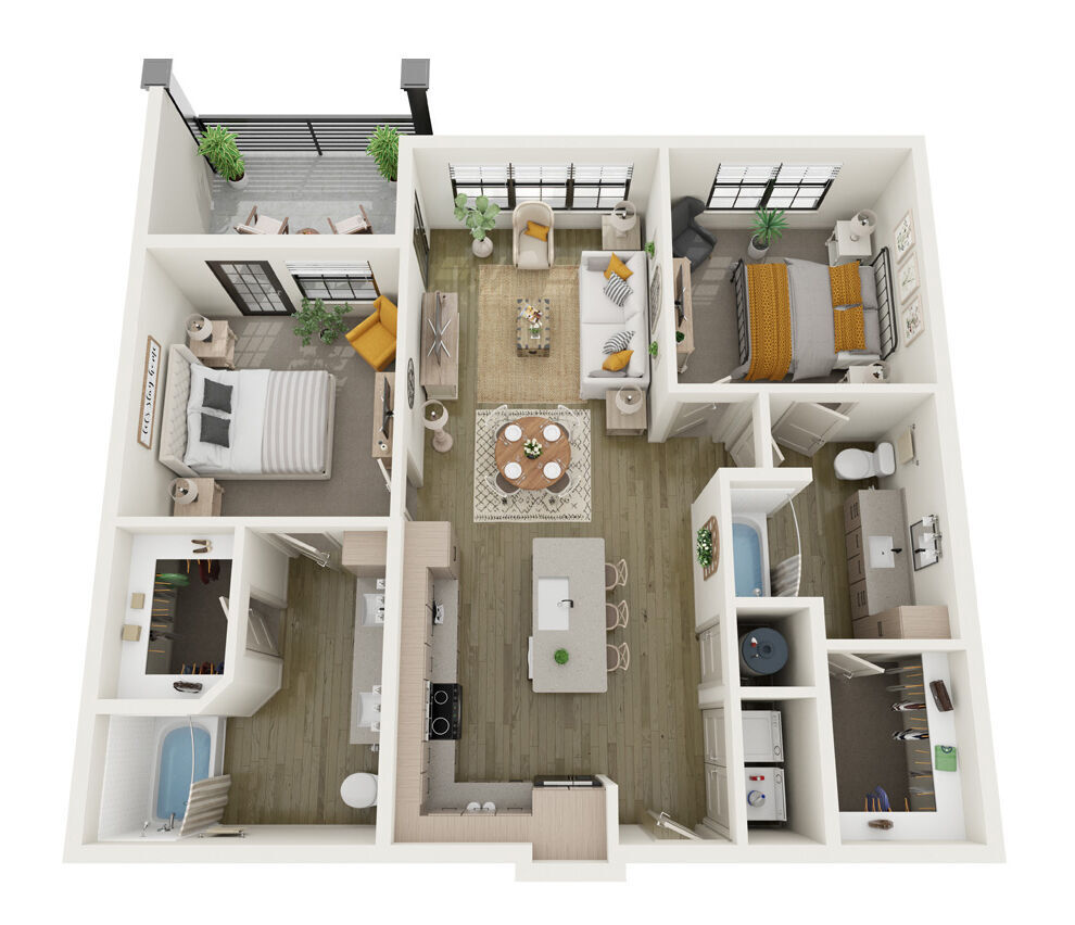 The Clover floor plan