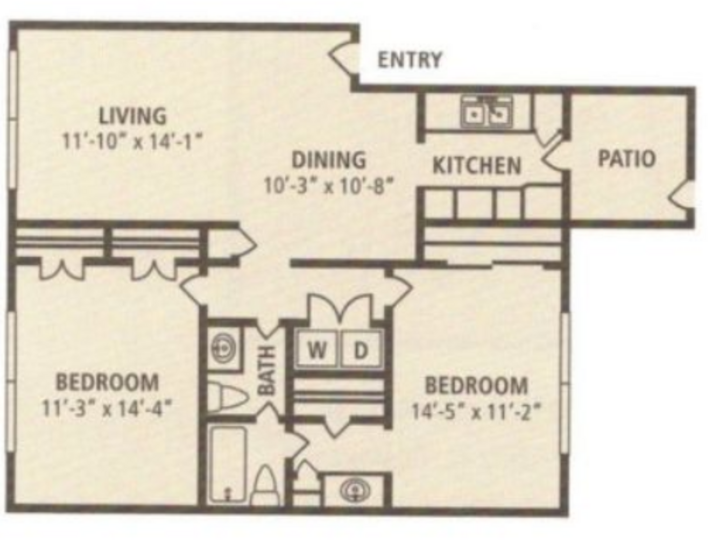 2 Bedroom Apartment – 6500 W 43rd St #1614, Houston, TX 77092
