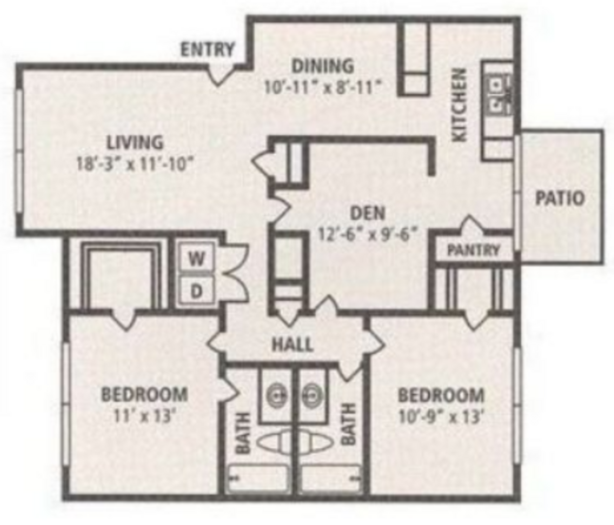 2 Bedroom Apartment – 6500 W 43rd St #907, Houston, TX 77092