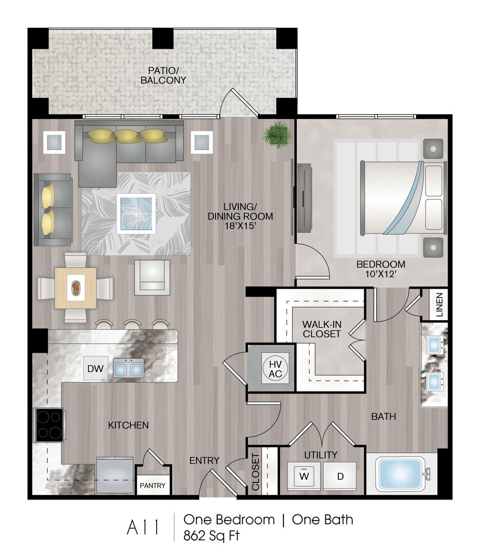1 Bedroom Apartment – 23403 Kingsland Boulevard #7204, Katy, TX 77494
