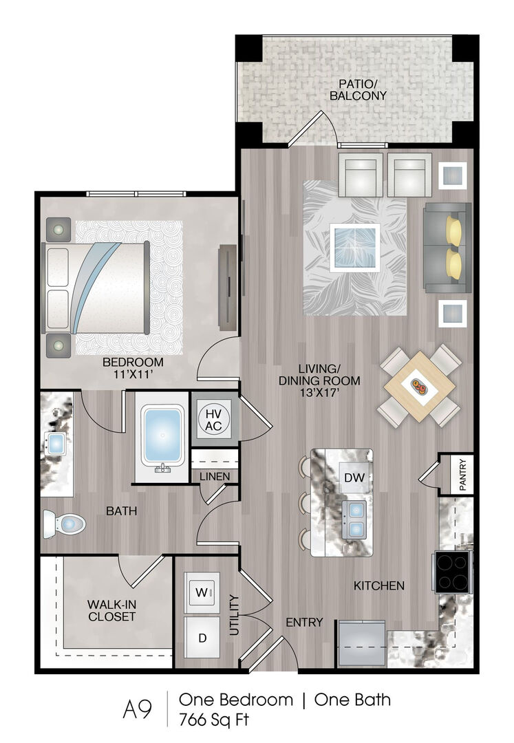 1 Bedroom Apartment – 23403 Kingsland Boulevard #4106, Katy, TX 77494
