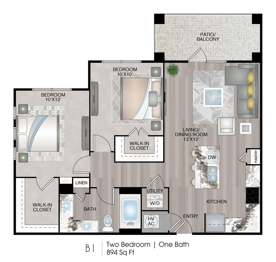 2 Bedroom Apartment – 23403 Kingsland Boulevard #1224, Katy, TX 77494