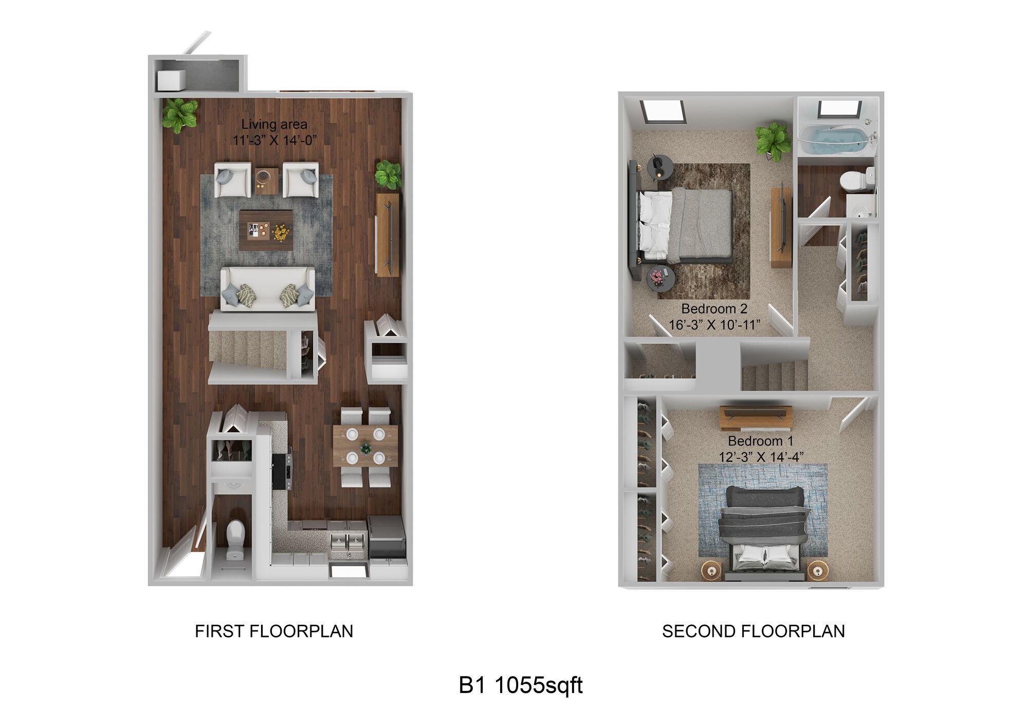 B1 - Townhome floor plan