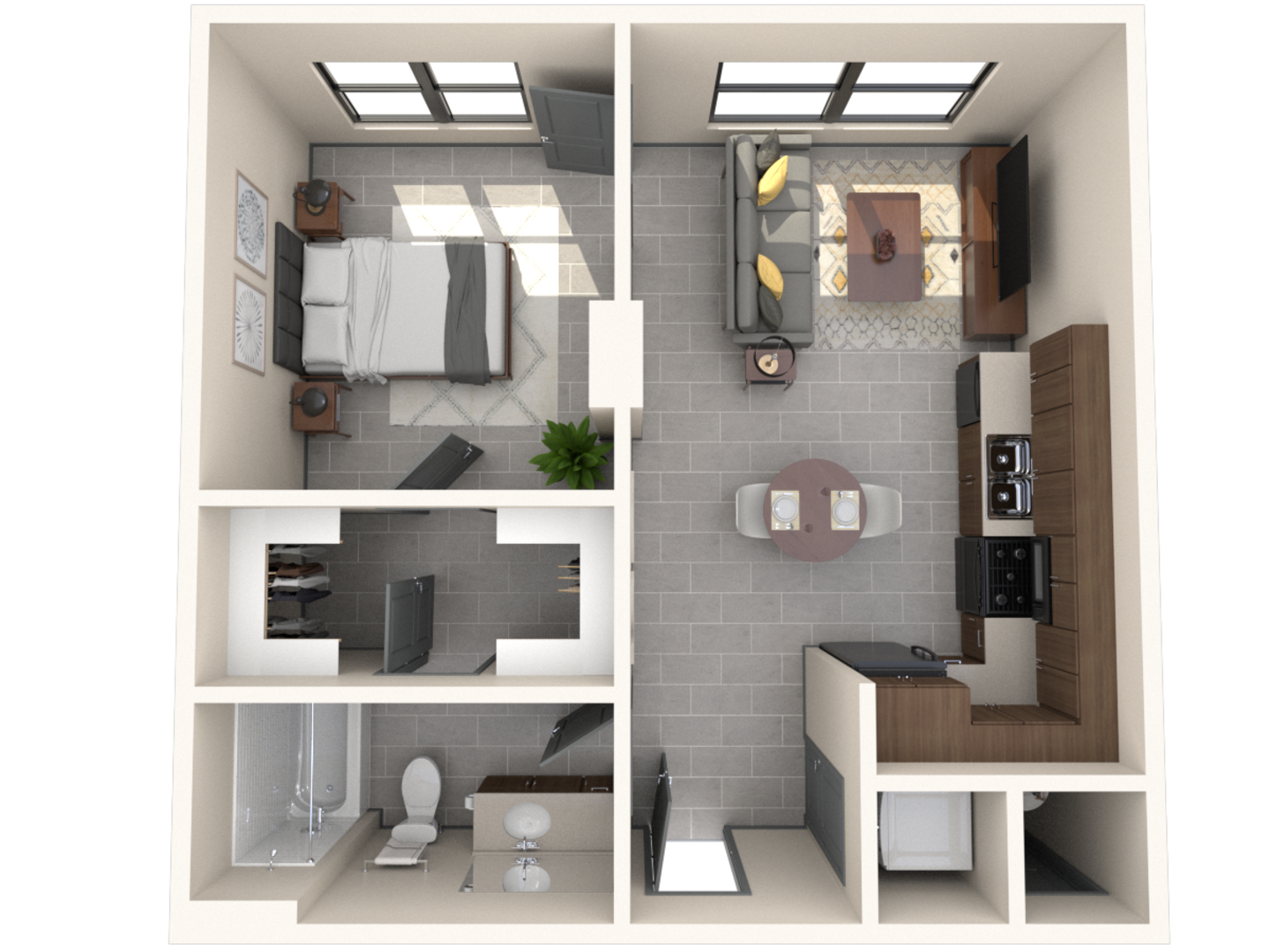 1 Bedroom floor plan