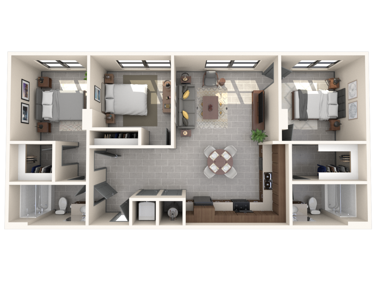 3 Bedroom floor plan