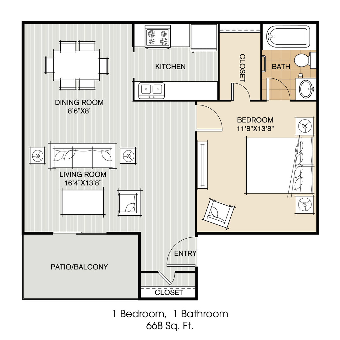 1 Bedroom Apartment – 704 East Waring Street #205, Dayton, TX 77535