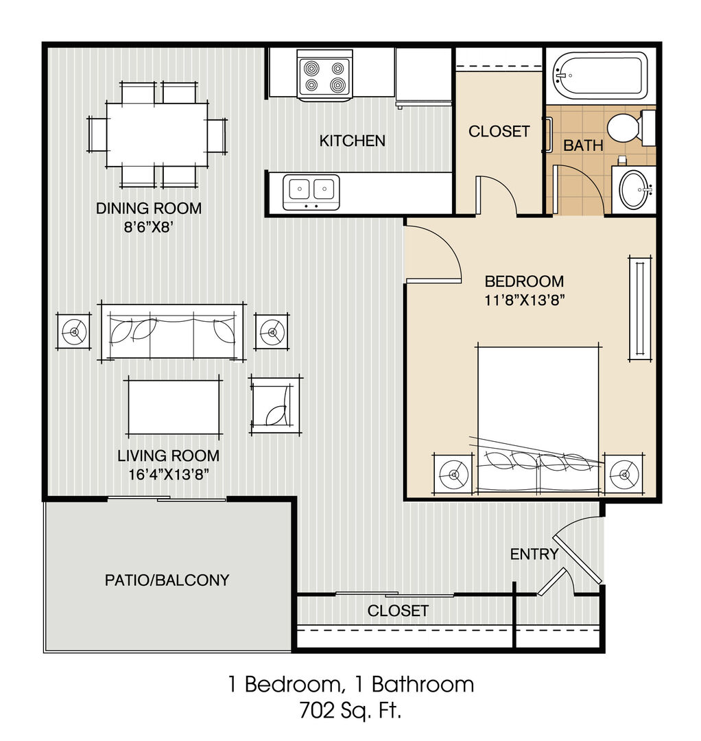 1 Bedroom Apartment – 704 East Waring Street #133, Dayton, TX 77535