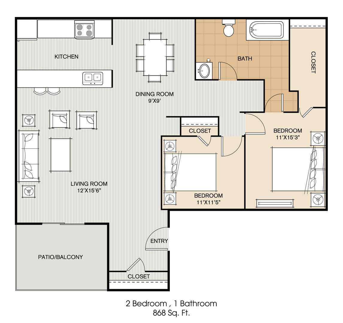 2 Bedroom Apartment – 704 East Waring Street #211, Dayton, TX 77535