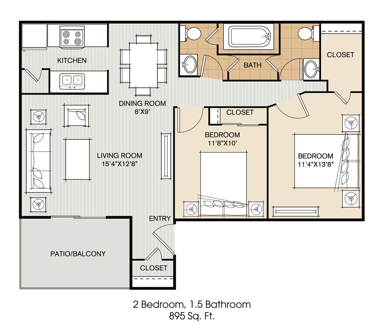 2 Bedroom Apartment – 704 East Waring Street #158, Dayton, TX 77535