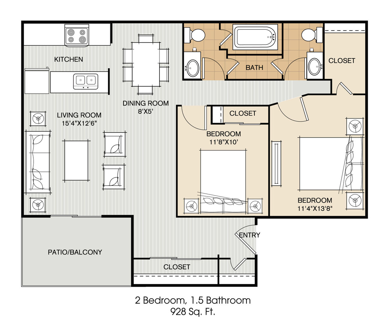 2 Bedroom Apartment – 704 East Waring Street #262, Dayton, TX 77535