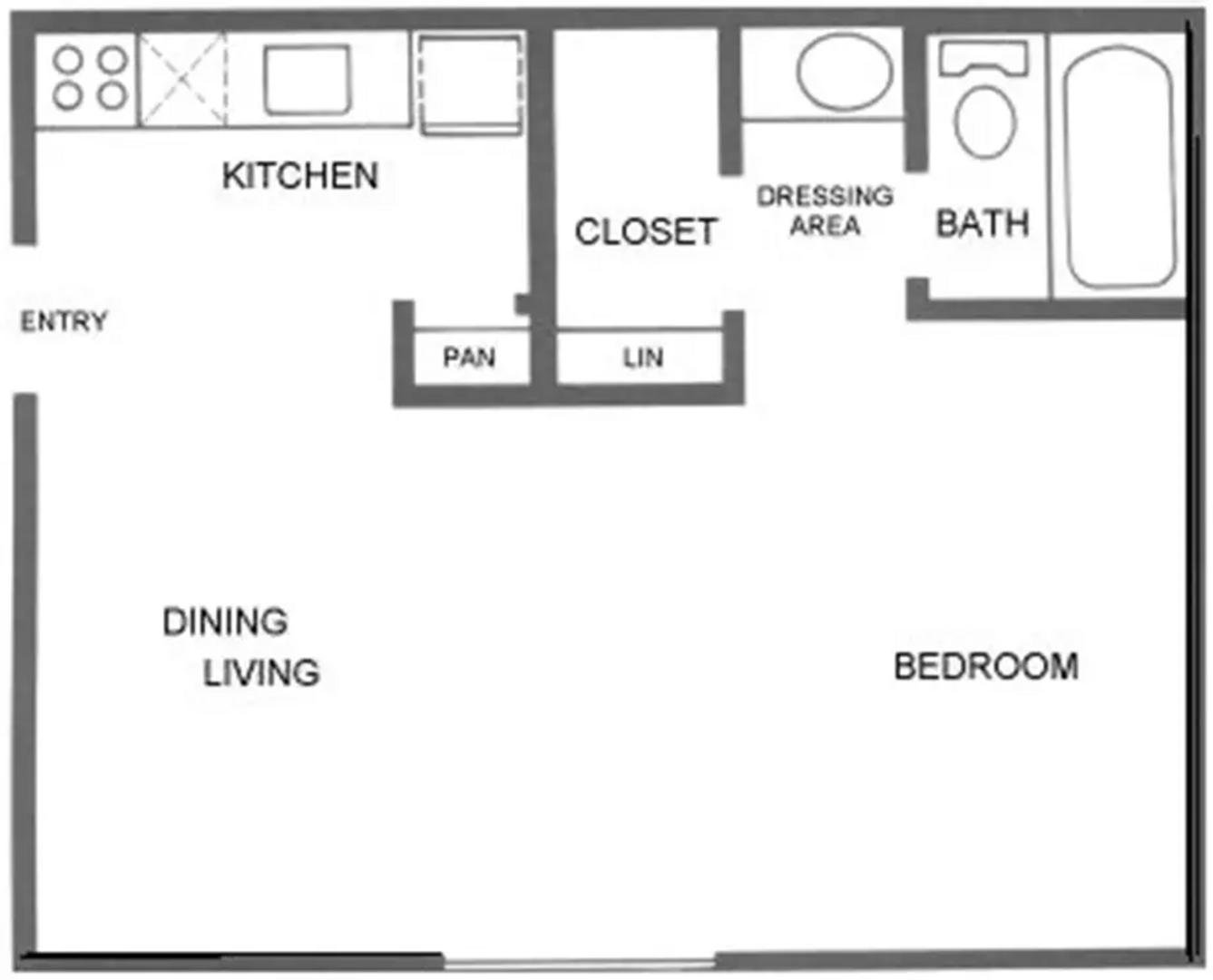 1 Bedroom Apartment – 9707 South Gessner Road #801, Houston, TX 77071