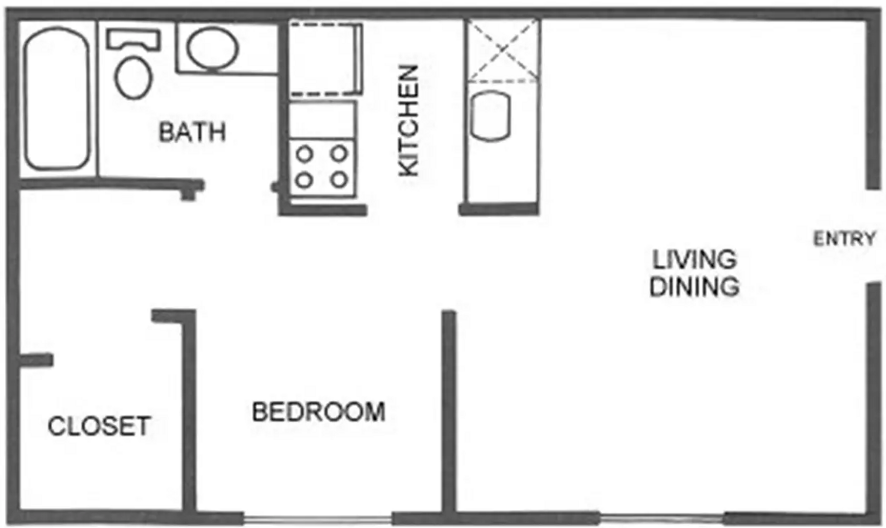 1 Bedroom Apartment – 9707 South Gessner Road #4109, Houston, TX 77071