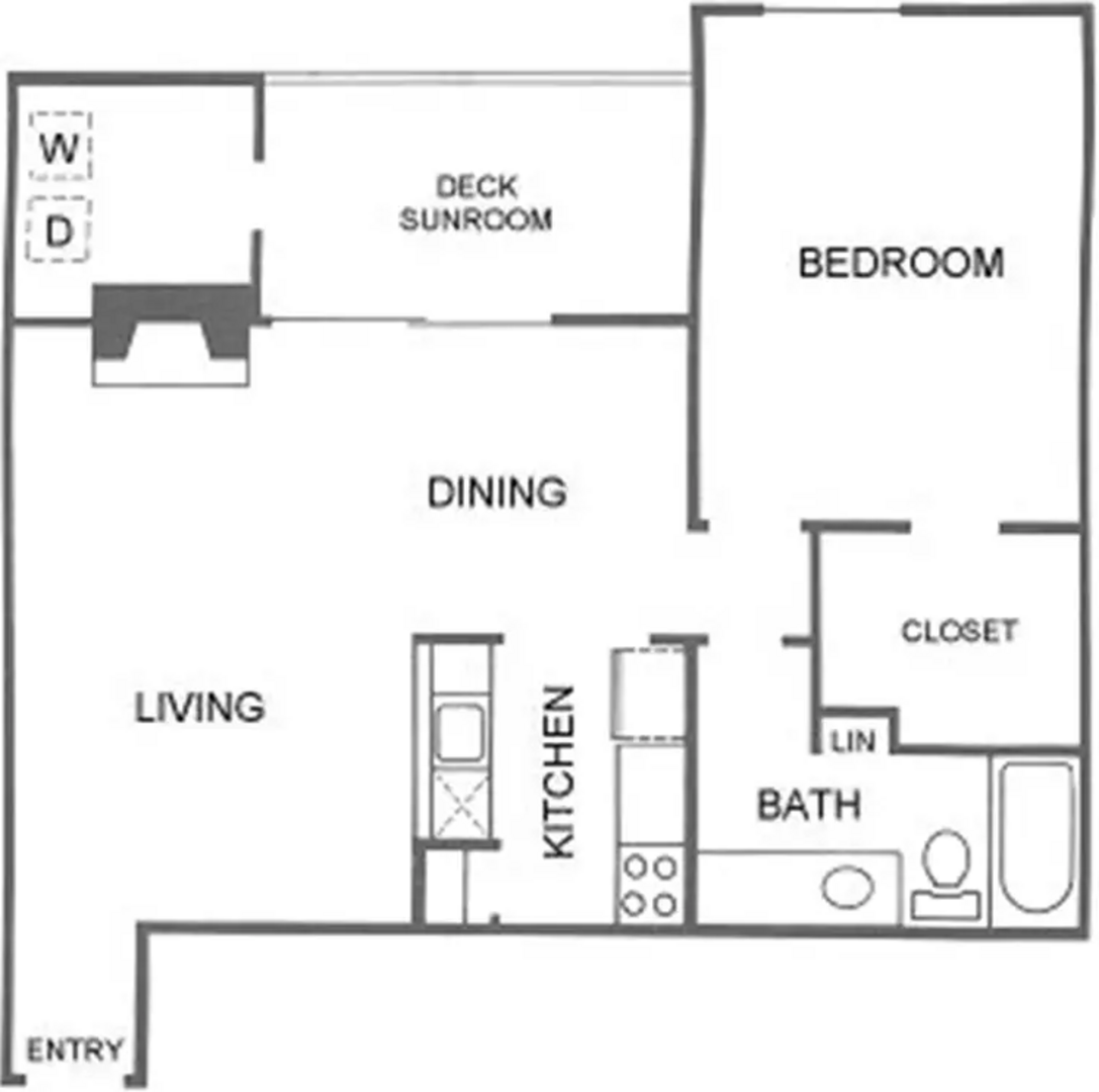 1 Bedroom Apartment – 9707 South Gessner Road #3705, Houston, TX 77071