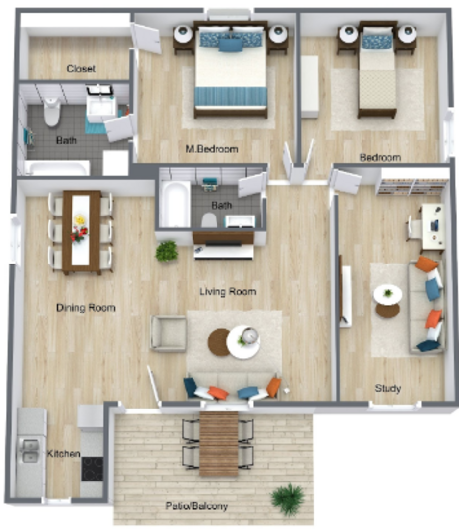 2 Bedroom Apartment – 10522 Beechnut St #1105, Houston, TX 77072