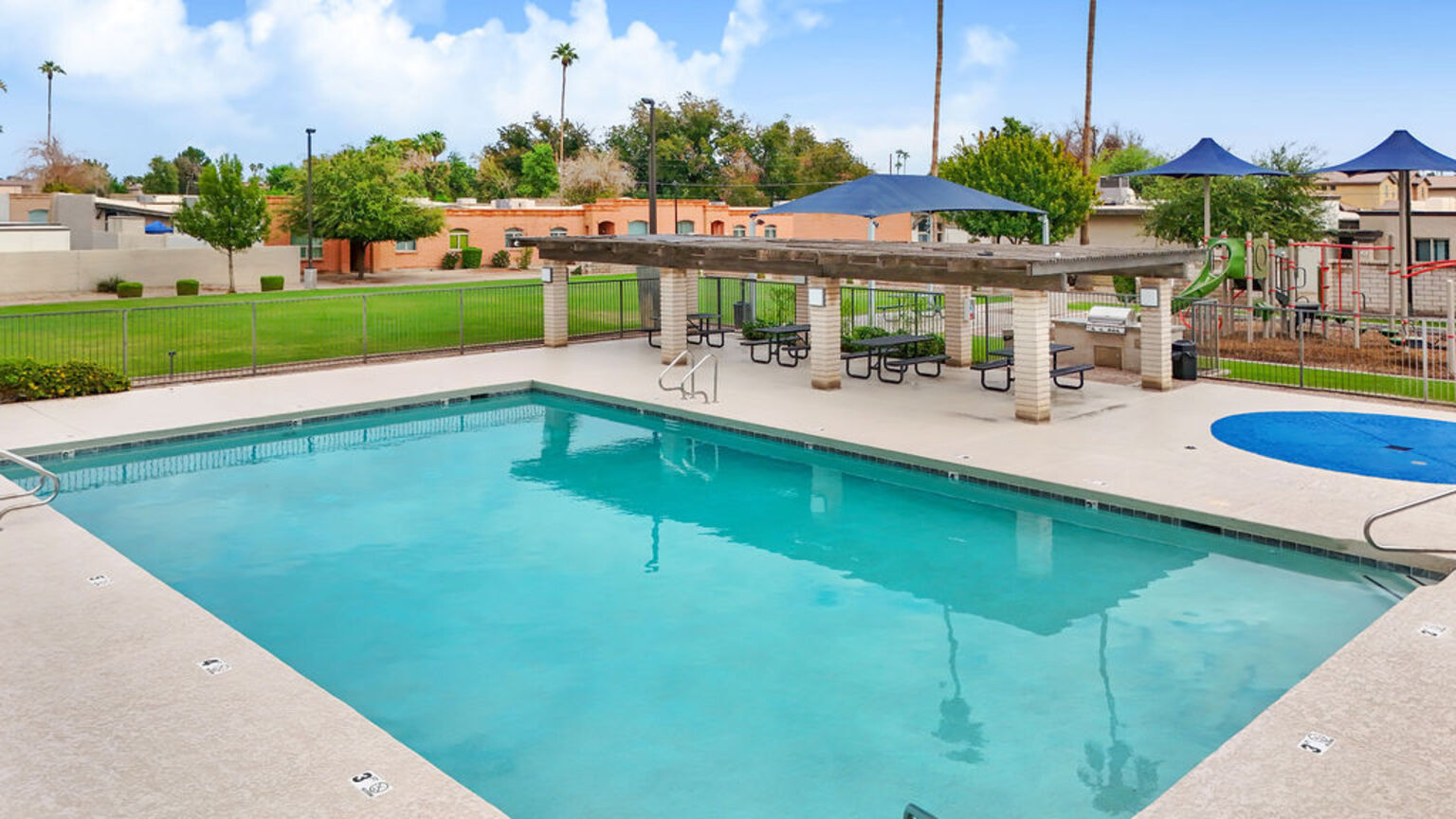 Pool and poolside area at La Palmilla.