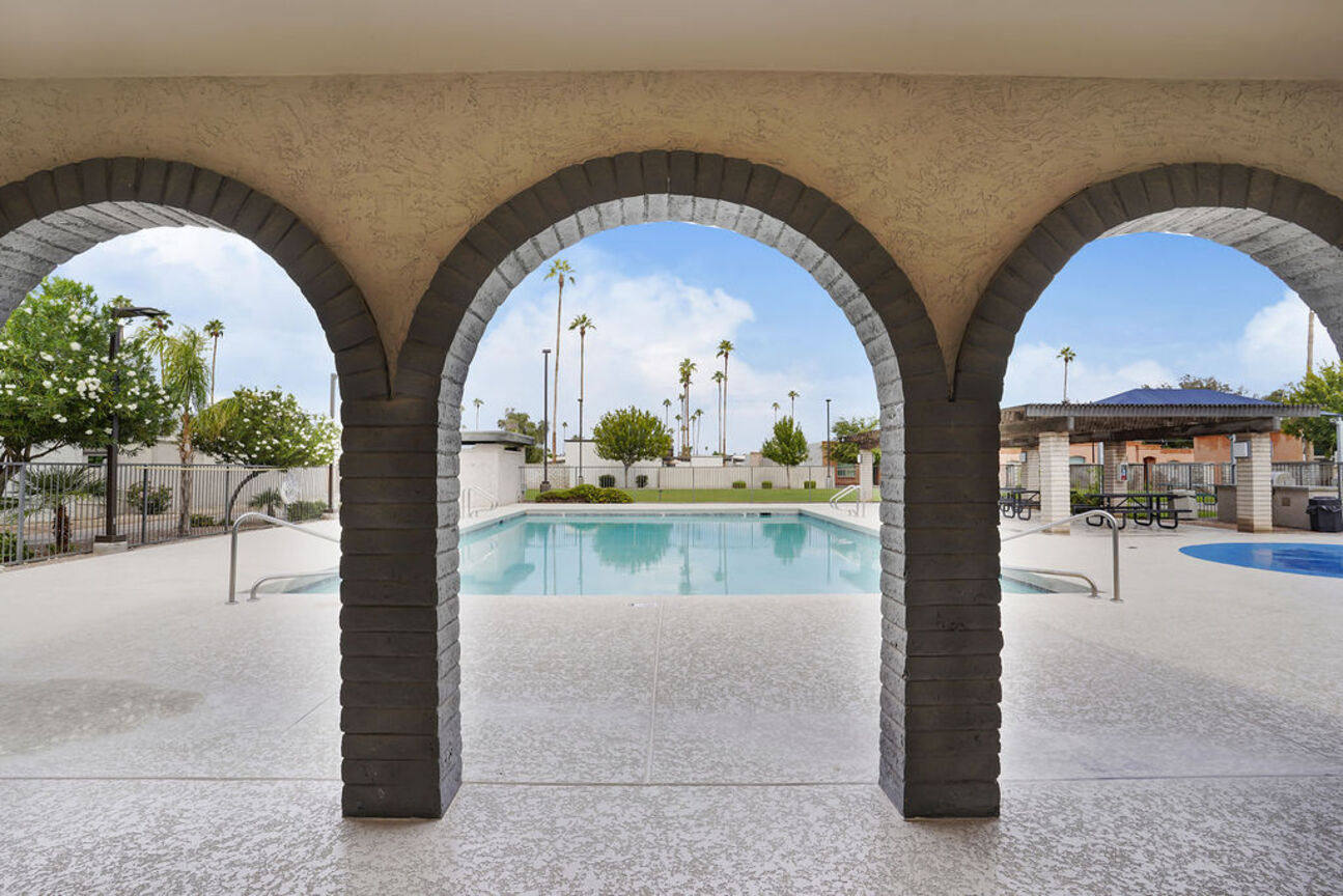 Shared outdoor space at La Palmilla.