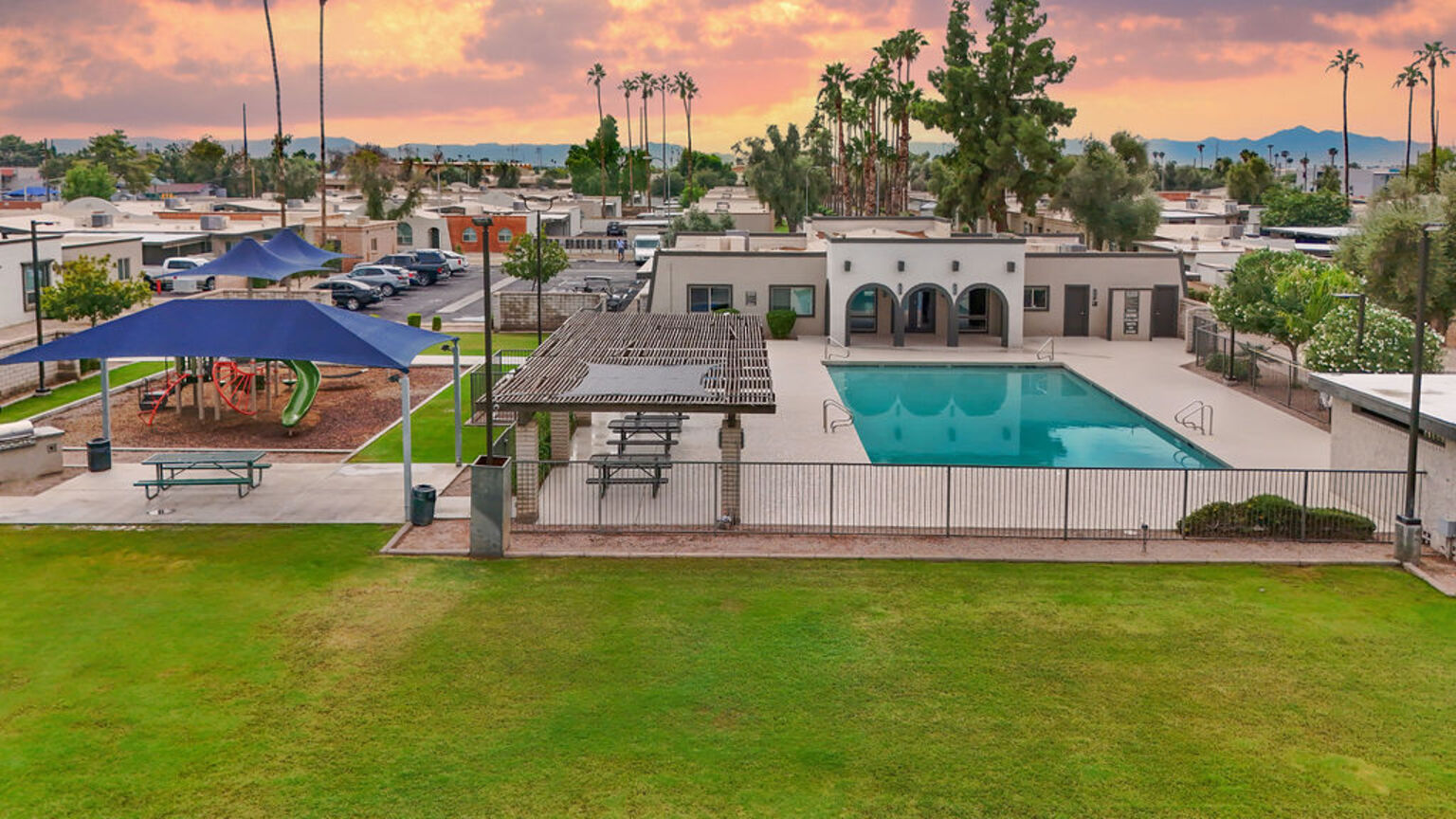 Pool and poolside area at La Palmilla.