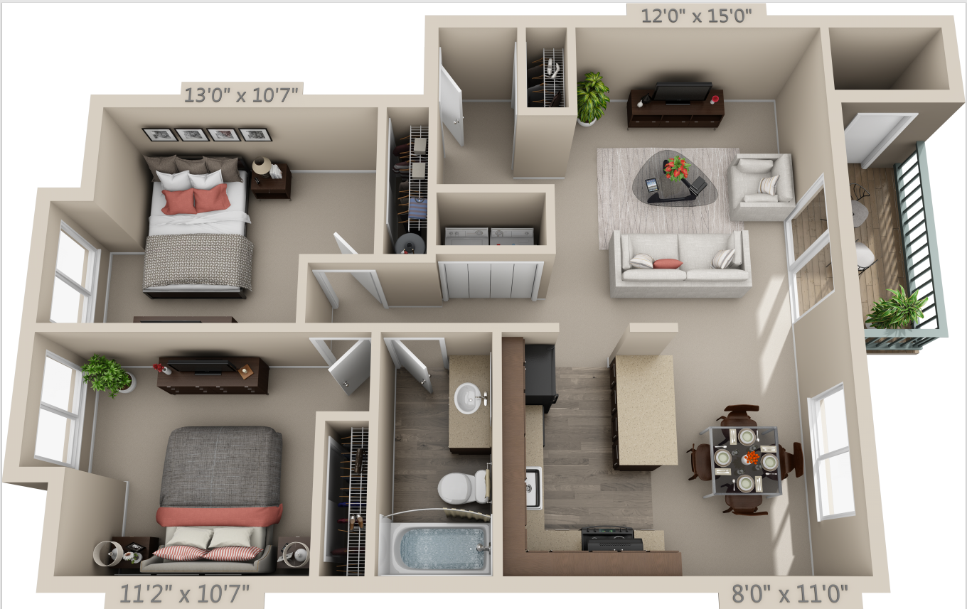 2x1a floor plan