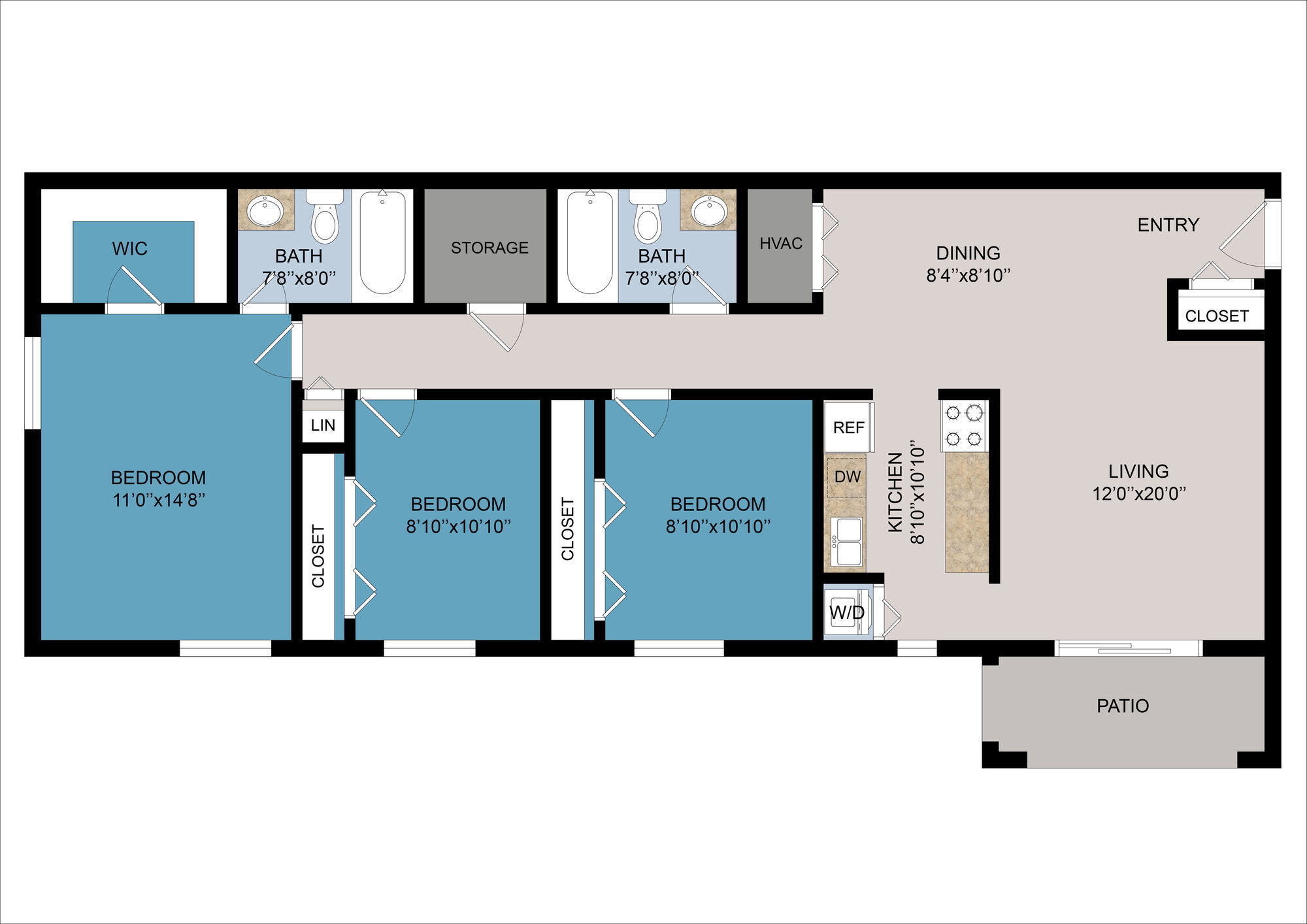 C1 Renovated floor plan