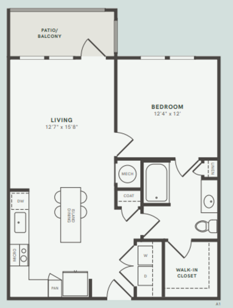 1 Bedroom Apartment – 1055 Memorial Bend Boulevard #0726, Missouri City, TX 77489
