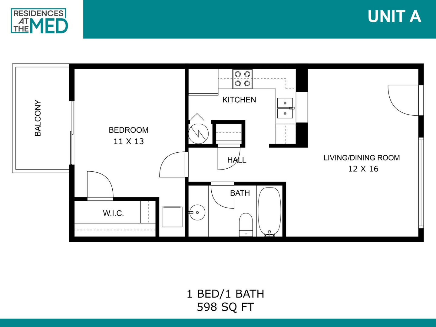 1 Bedroom Apartment – 2111 Holly Hall St. #2711, Houston, TX 77054