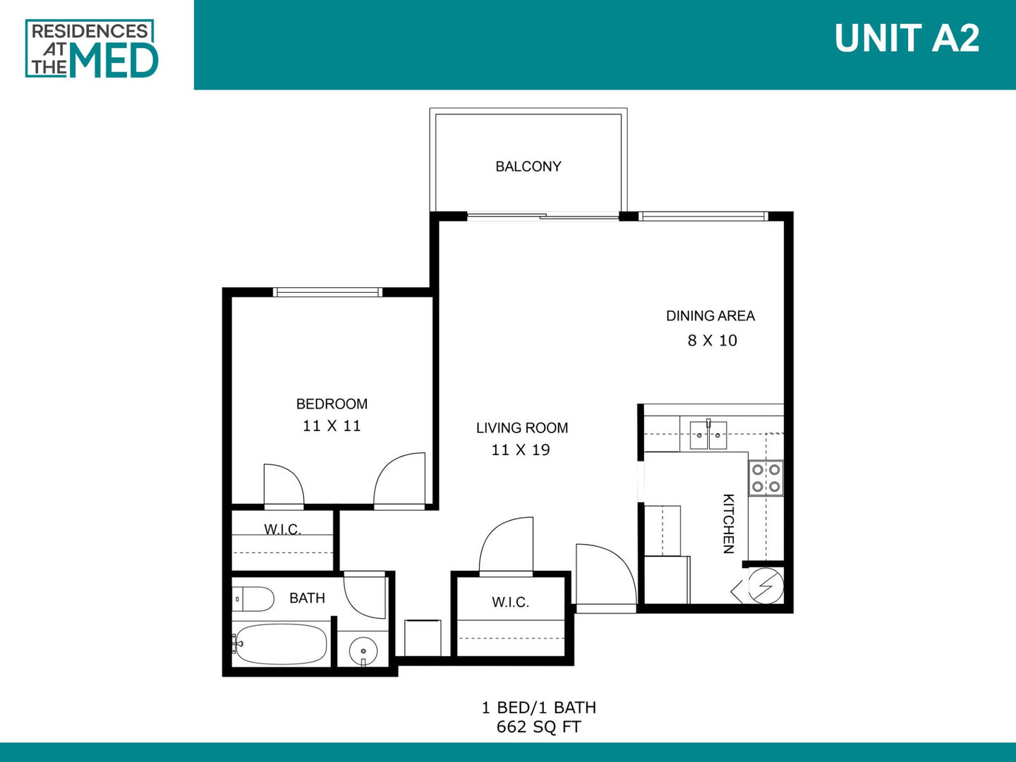 1 Bedroom Apartment – 2111 Holly Hall St. #3801, Houston, TX 77054