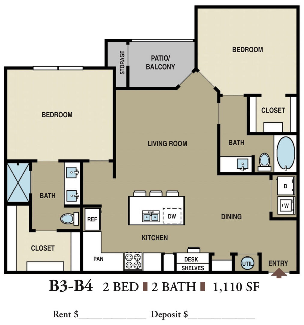 2 Bedroom Apartment – 17011 West Little York Drive #437, Houston, TX 77084