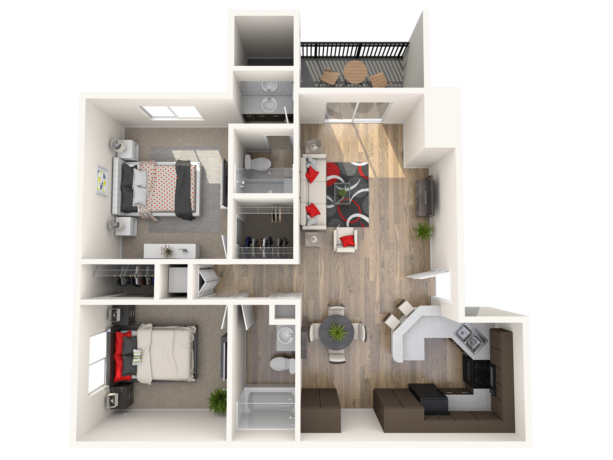 2x2Bc floor plan