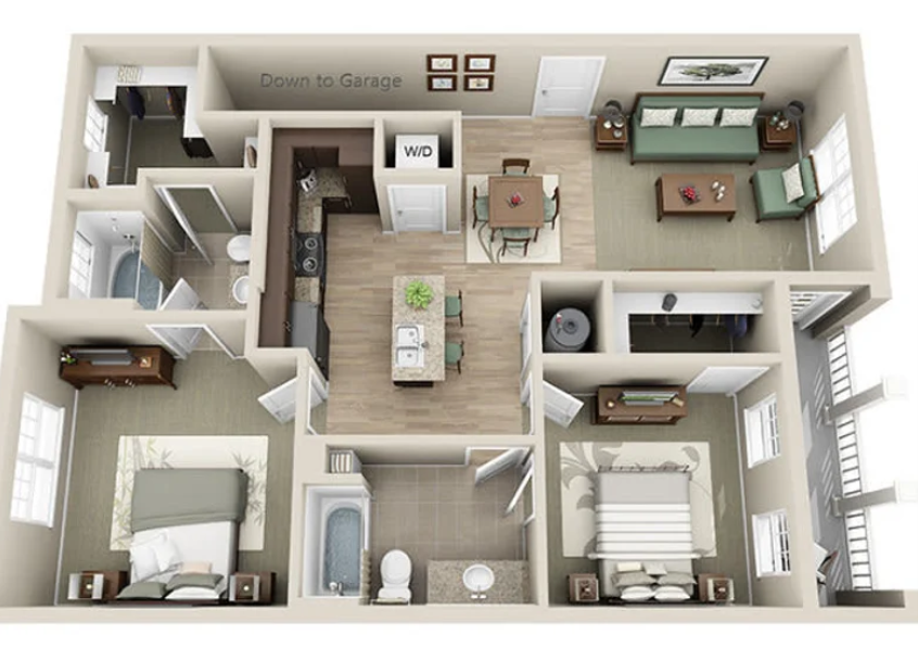 CAR - Colony/Carriage House floor plan
