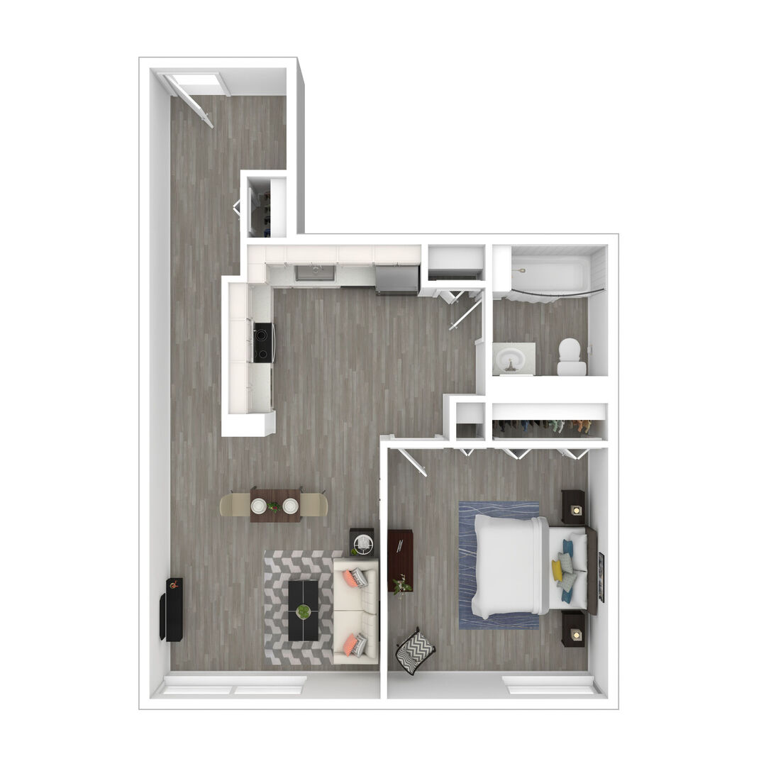 1 Bedroom E floor plan