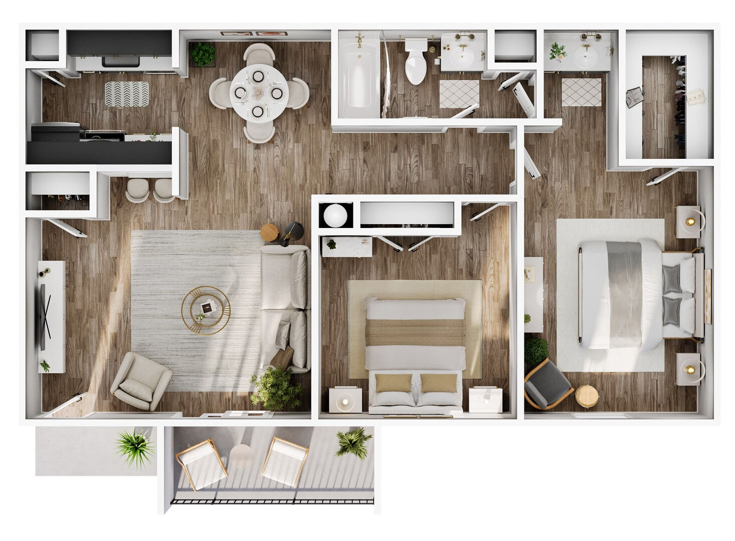 2 Bedroom Apartment – 2101 Hayes Rd #1808, Houston, TX 77077